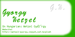 gyorgy wetzel business card